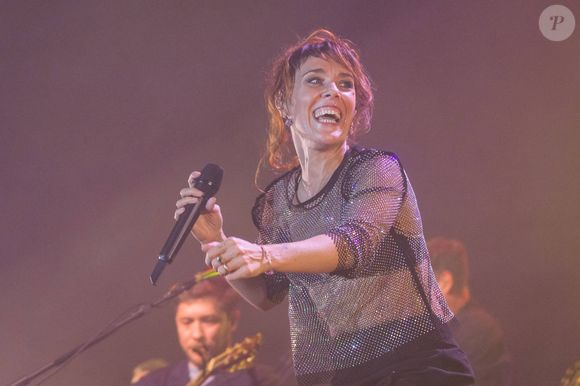 La chanteuse française Zaz en concert au Espaço Unimed à São Paulo, Brésil, le 14 avril 2023, pour sa tournée "Organique Tour" qui fait la promotion de son cinquième album de sa carrière et enregistré pendant la pandémie du COVID-19 (coronavirus). © Imago/Panoramic/Bestimage