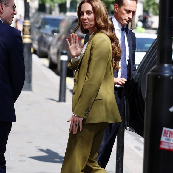 Catherine (Kate) Middleton, princesse de Galles, arrive aux studios "180 Strand" à Londres. GOFF INF / BESTIMAGE