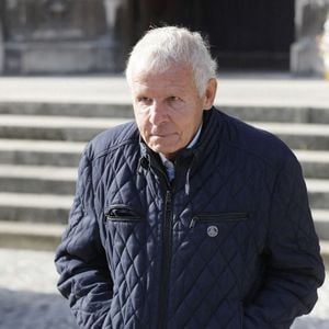 Patrick Poivre d'Arvor (PPDA) - Sorties des obsèques de Etienne Mougeotte en l'église Saint-François-Xavier à Paris. Le 13 octobre 2021
© Jacovides-Clovis / Bestimage