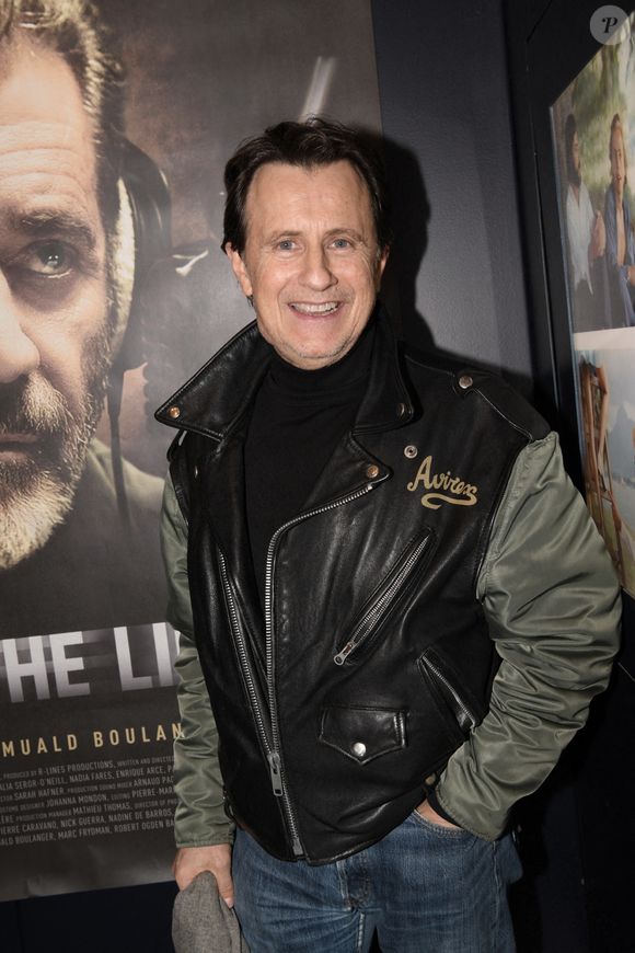 Vincent Perrot à la première du film "On the Line" dans la dernière salle de cinéma du quartier Saint-Germain-des-Prés le Silencio des Prés à Paris, France, le 12 janvier 2023. © Rachid Bellak/Bestimage