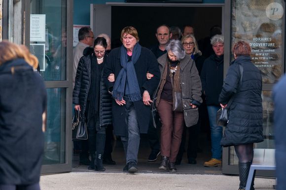 Bernard Sauvat aux obsèques du chanteur Herbert Léonard au crématorium de Saint-Fargeau-Ponthierry, France, le 12 mars 2025. © Bestimage