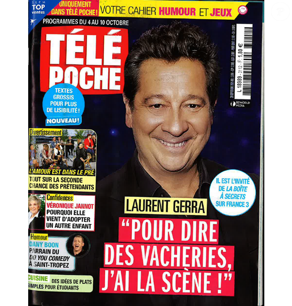 Télé Poche du 4 au 10 octobre avec Laurent Gerra ©Télé Poche