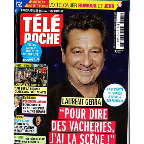 Télé Poche du 4 au 10 octobre avec Laurent Gerra ©Télé Poche