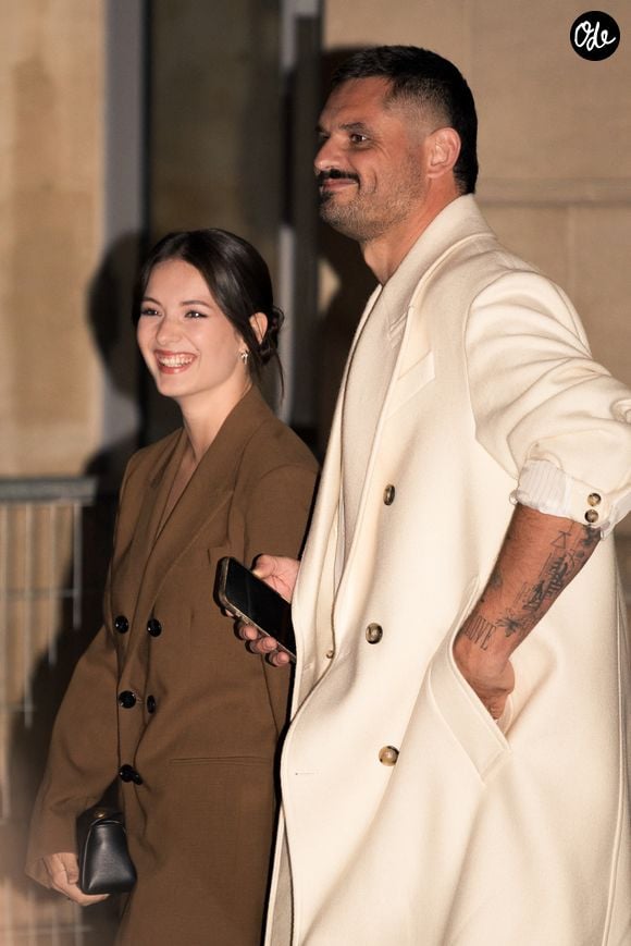 Florent Manaudou et Elsa Bois au défilé AMI « Collection Homme Prêt-à-Porter Automne/Hiver 2026-2027 » lors de la Fashion Week de Paris (PFW) le 21 janvier 2026.

© Florian Lavielle / Bestimage