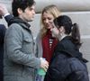 Elle avait rencontré son amie, Blake Lively, sur le tournage de la série.

Blake Lively, Penn Badgley et Michelle Trachtenberg sur le tournage de "Gossip Girl" à New York, le 11 octobre 2012.

Photo : Fameflynet / Bestimage