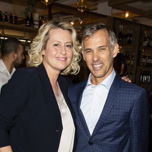 Exclusif - Paul et Luana Belmondo - Luana Belmondo lors du lancement de son livre "Italia mia Luana cuisine Rome" et de l'annonce de la diffusion de la série d'émissions sur la chaîne TV My Cuisine, au restaurant l'Osteria del Vino du marché spacieux Eataly Paris Marais à Paris © Tiziano Da Silva - Pierre Perusseau/Bestimage