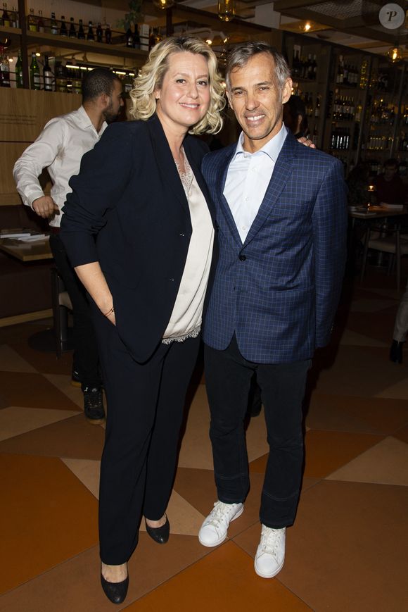 Exclusif - Paul et Luana Belmondo - Luana Belmondo lors du lancement de son livre "Italia mia Luana cuisine Rome" et de l'annonce de la diffusion de la série d'émissions sur la chaîne TV My Cuisine, au restaurant l'Osteria del Vino du marché spacieux Eataly Paris Marais à Paris © Tiziano Da Silva - Pierre Perusseau/Bestimage