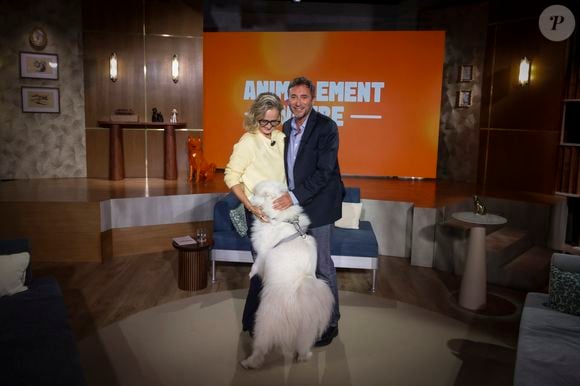 Exclusif - Caroline Roux, sur plateau de la nouvelle émission "Animalement Vôtre" présentée par Bernard Montiel et diffusée le 30 novembre sur France 3, à Paris, France, le 14 octobre 2025. © Jack Tribeca/Bestimage