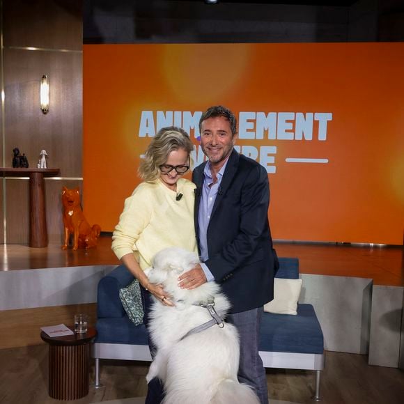 Exclusif - Caroline Roux, sur plateau de la nouvelle émission "Animalement Vôtre" présentée par Bernard Montiel et diffusée le 30 novembre sur France 3, à Paris, France, le 14 octobre 2025. © Jack Tribeca/Bestimage