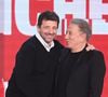 Exclusif - Patrick Bruel et Michel Drucker lors de l'enregistrement de l'émission "Vivement dimanche", le 4 mars 2026. 

Photo : Guillaume Gaffiot / Bestimage