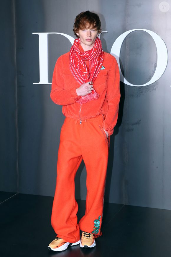 Calum Harper au photocall du défilé Dior Homme à l'École-Militaire lors de la semaine de la mode masculine automne/hiver 2025-2026 à Paris, France, le 24 janvier 2025. © Bertrand Rindoff/Bestimage