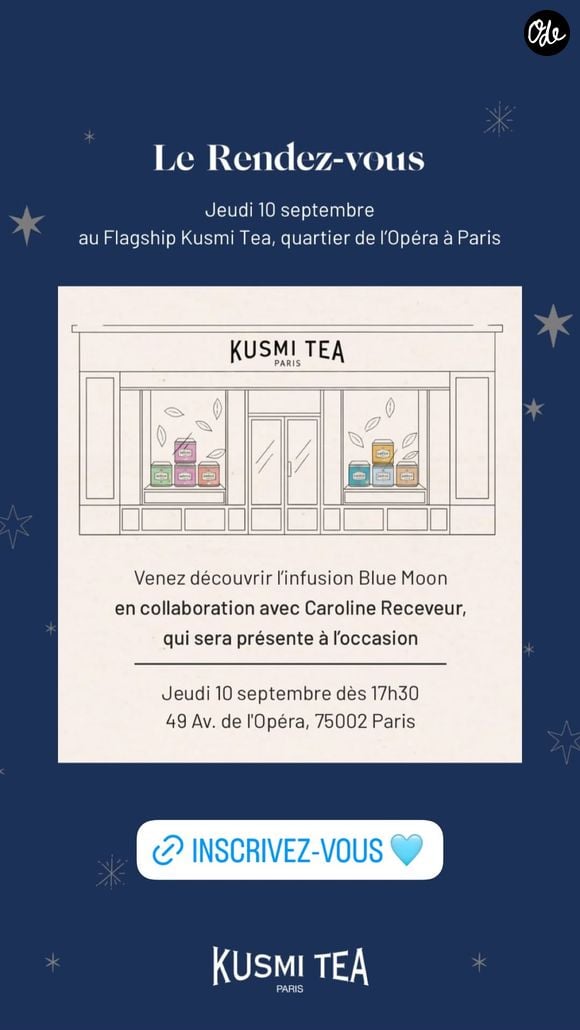 Un événement exclusif est prévu le 10 septembre à Paris pour son lancement.

Caroline Receveur s'associe à une célèbre marque de thé et dévoile leur collaboration. Capture d'écran Instagram