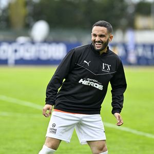 Malik Bentalha lors du match caritative au bénéfice de l'Unicef opposant la Team Saône-et-Loire à la Team Unicef au stade Jean-Laville de Gueugnon, France, le 1er avril 2024. © Pierre Perusseau/Bestimage