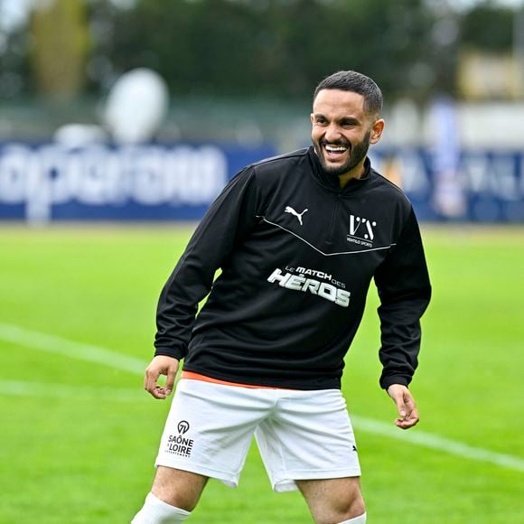 Malik Bentalha lors du match caritative au bénéfice de l'Unicef opposant la Team Saône-et-Loire à la Team Unicef au stade Jean-Laville de Gueugnon, France, le 1er avril 2024. © Pierre Perusseau/Bestimage
