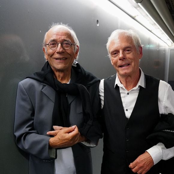 Exclusif - Guy Balavoine et Patrice Schreider à la première du spectacle hommage à Daniel Balavoine "Balavoine, ma bataille" à l'Elispace à Beauvais  le 25 septembre 2025. 

Photo : Anne-Sophie Guebey / Bestimage