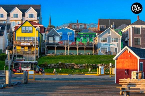 Le 5 octobre 2023, Lunenburg, Nouvelle-Écosse, Canada : Maisons colorées sur le front de mer de Lunenburg, Nouvelle-Écosse, Canada. Une ville historique du Canada (Crédit photo : © Sergi Reboredo/ZUMA Press Wire)