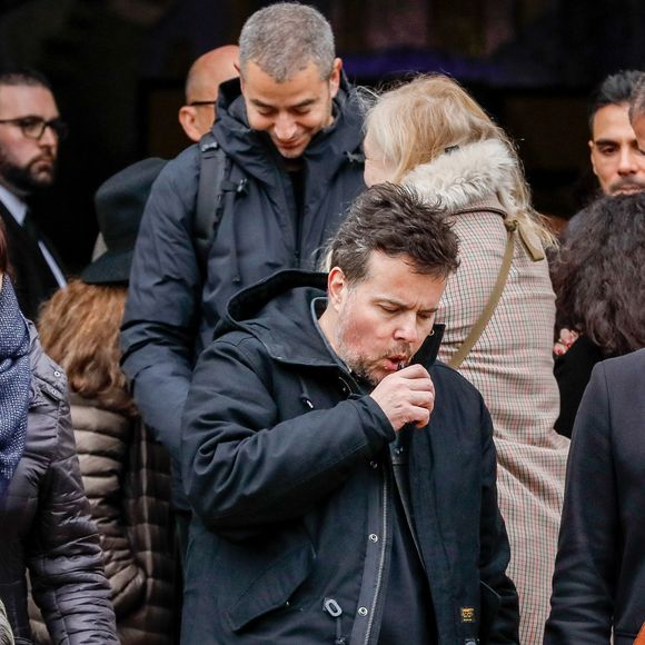 Ali Baddou et Nicolas Demorand - Obsèques de Sébastien Demorand à la Coupole du crématorium du cimetière du Père-Lachaise à Paris, France, le 31 janvier 2020.
Crédit : AGENCE / BESTIMAGE