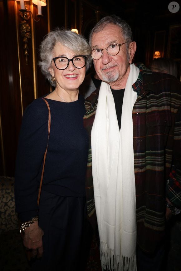 Richard Gotainer avec sa femme - Jacques Rouveyrollis à fêté ses 60 ans de Lumières au théâtre Edouard 7 à Paris le 14 décembre 2025. © Coadic Guirec / Bestimage