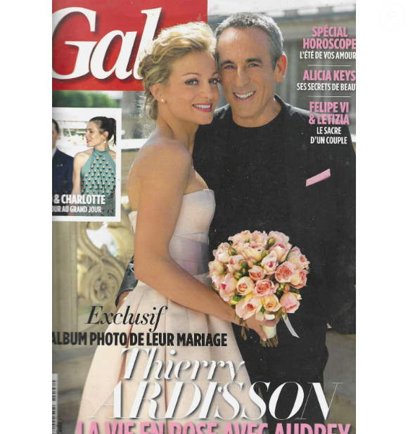 Le couple s'est marié en juin 2014.

Magazine "Gala" avec en couverture Thierry Ardisson et sa femme Audrey Crespo-Mara le jour de leur mariage.