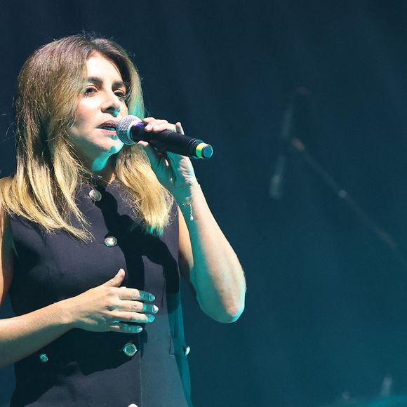 Exclusif - Julie Zenatti - Concert "Et Maintenant", le spectacle hommage à Gilbert Bécaud interprété par Jules Grison avec la participation exceptionnelle de sa fille, Emily Bécaud à l'Olympia, Parisle 17 septembre 2023. © Coadic Guirec/Bestimage