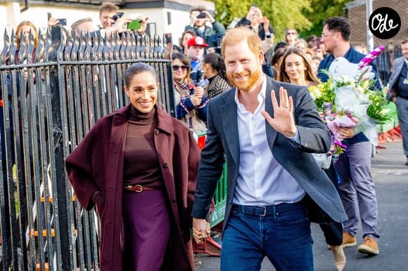 Le prince Harry, duc de Sussex et Meghan Markle, duchesse de Sussex, lors de la visite de l'association caritative pour la jeunesse et la communauté 'The Community Recording Studio' dans le quartier de St Ann’s à Nottingham le 15 octobre 2026.

Photo : Backgrid USA / Bestimage