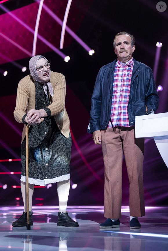 Exclusif -  Les Bodin's (Vincent Dubois et Jean-Christian Fraiscinet) - Enregistrement de l'émission "Les comiques préférés des français" au Dôme des Sports, qui sera diffusée le 10 octobre sur France 2. Le 21 septembre 2020

© Pierre Perusseau / Bestimage