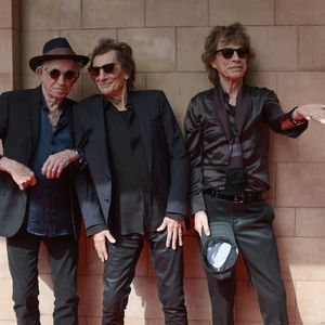 Keith Richards, Ronnie Wood et Mick Jagger lors de l'événement de lancement de l'album "Hackney Diamonds" des Rolling Stones, au Hackney Empire, à Londres, le 6 septembre 2023.
© Mirrorpix / Bestimage