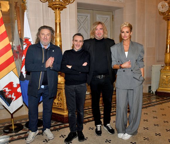 EXCLUSIF - Olivier Dalacroix, Elie Semoun, Stéphane Bolongaro et Adriana Karembeu pour une soirée unique dans les salons du Musée Masséna à Nice, le 22 janvier 2026, au profit de la Fondation Claude Pompidou© Bruno Bebert/Bestimage