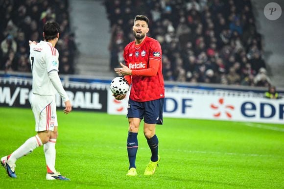 Olivier Giroud (Lille OSC) - Match de 16ème de finale de la Coupe de France 2026 "Lille OSC - Olympique Lyonnais (1-2)" au stade Decathlon Arena - Pierre Mauroy, le 11 janvier 2026.