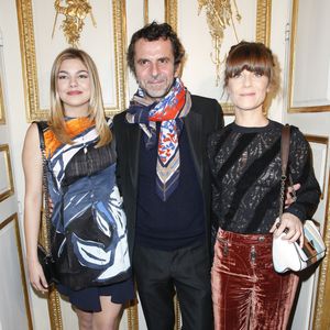 Louane Emera (veste et jupe Dior, sac Diorama de Dior), Eric Lartigau et Marina Foïs - Soirée des "Révélations César 2015" à l'hôtel Meurice à Paris le 12 janvier 2015. 
OLIVIER BORDE / BESTIMAGE