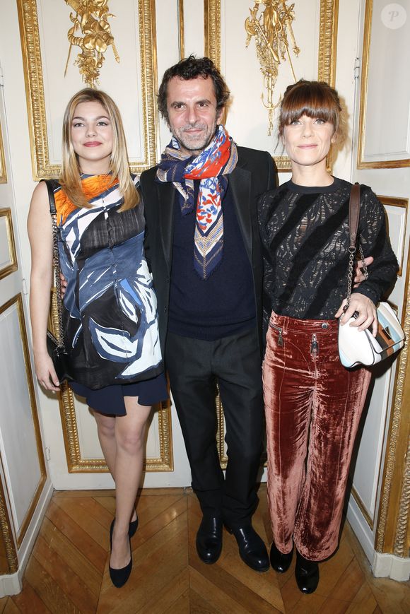 Louane Emera (veste et jupe Dior, sac Diorama de Dior), Eric Lartigau et Marina Foïs - Soirée des "Révélations César 2015" à l'hôtel Meurice à Paris le 12 janvier 2015. 
OLIVIER BORDE / BESTIMAGE