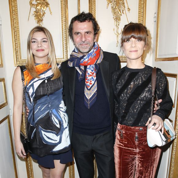 Louane Emera (veste et jupe Dior, sac Diorama de Dior), Eric Lartigau et Marina Foïs - Soirée des "Révélations César 2015" à l'hôtel Meurice à Paris le 12 janvier 2015. 
OLIVIER BORDE / BESTIMAGE