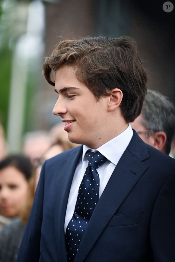 Le prince Nicolas de Belgique - La reine Paola de Belgique, le prince Nicolas et Le prince Aymeric de Belgique commémorent le 67ème anniversaire de la tragédie du Bois du Cazier à Marcinelle (Belgique), le 8 août 2023, en présence d'Antonio Tajani, ministre italien des Affaires étrangères. La catastrophe minière du 8 août 1956 avait causé la mort de 262 mineurs. 
© Frédéric Andrieu / Bestimage