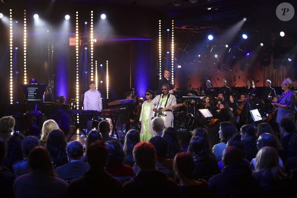 Exclusif - Amadou et Mariam lors de l'enregistrement de l'émission "Le Grand Echiquier, Spéciale Afrique", présentée par C.Chazal et A.Manoukian et diffusée le 28 août 2025 sur France 2, à Paris, France, le 14 septembre 2024. © Jack Tribeca/Bestimage