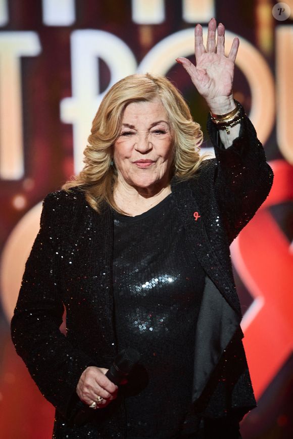 Exclusif - Nicoletta lors de l’enregistrement de l’émission “Les stars s’unissent pour le Sidaction” au théâtre Marigny à Paris, France, le 11 mars 2025. © Guirec-Moreau/ Bestimage