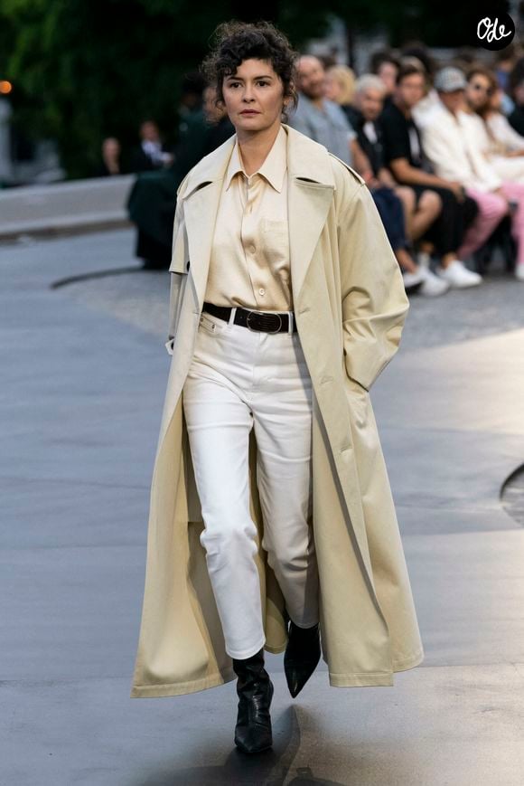 Audrey Tautou lors du défilé AMI - Alexandre Mattiussi printemps-été 2023, dans le cadre de la Fashion Week masculine de Paris, le 23 juin 2022 à Paris, en France. Photo : Ik Aldama/DPA/Abaca