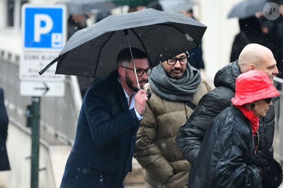 Exclusif - Isabelle Morini-Bosc aux obsèques de son mari Alain en l'église Saint-Pierre dans la commune d'Abrets en Dauphiné, France, le 14 mars 2025. © Romain Doucelin/Bestimage