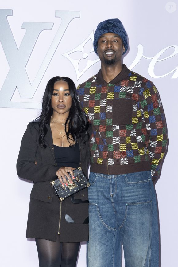 Brittany Johnson, Harrison Barnes - Photocall pour le défilé Louis Vuitton prêt à porter hommes Automne / hiver  2025 - 2026 lors de la fashion week à Paris le 21 2025. © Olivier Borde /Bestimage