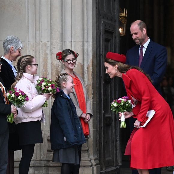 Le prince William, prince de Galles, et Catherine (Kate) Middleton, princesse de Galles - La famille royale britannique célèbre le 76ème Commonwealth Day à l'abbaye de Westminster à Londres, le 10 mars 2025.