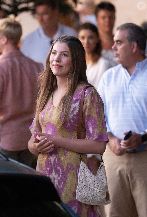 Le roi Felipe VI, la reine Letizia, la princesse héritière Leonor et la princesse Sofia visitent l'exposition "Paysage-Miro" de Joan Miro à La loge de Palma à Majorque, le 5 août 2025. LALO YASKY / BESTIMAGE