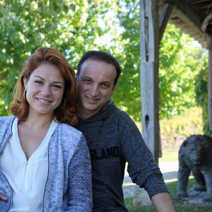 Exclusif - Emilie Dequenne et son mari Michel Ferracci aux Sources de Caudalie à Martillac près de Bordeaux, le 26 octobre 2014 à l’occasion de leur voyage de noces.
©Jean-Marc Lhomer / Bestimage