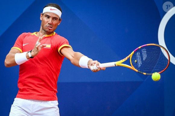 Rafael Nadal pendant les Jeux olympiques de Paris 2024 à Roland-Garros. © Matthieu Mirville / DPPI Media / Panoramic / Bestimage