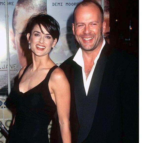 Bruce Willis et Demi Moore à la première du film "Gi Jane", à Los Angeles, en 1997.

Photo : Agence / Bestimage