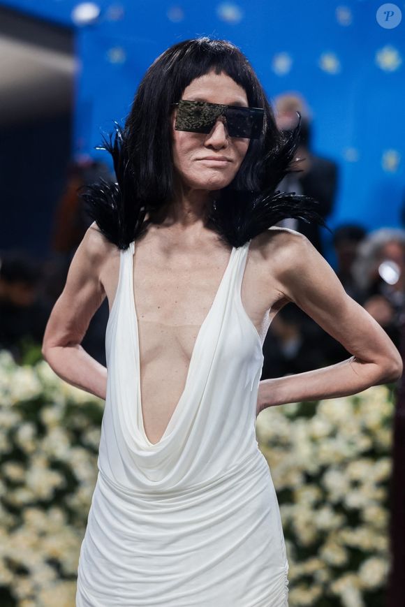La célèbre créatrice américaine est en effet apparue méconnaissable, lors du Met Gala 2025, ce lundi 5 mai 2025. Selon "People", la styliste de 75 ans, s'est présentée avec des lunettes de soleil rectangulaires et  avec "une robe ultra sexy qui dévoilait sa peau sous tous les angles". 

Vera Wang, lors du Met Gala, à New-York, le 5 mai 2025. BFA.com / Backgrid USA / Bestimage