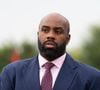 À 37 ans, la légende incontestée du judo Teddy Riner a été contrainte d'annoncer un changement de programme de dernière minute.

Le judoka Teddy Riner - La délégation française et les personnalités accompagnant le président de la République Emmanuel Macron lors de sa visite d'Etat de trois jours au Maroc.
© Jeanne Accorsini / Pool / Bestimage