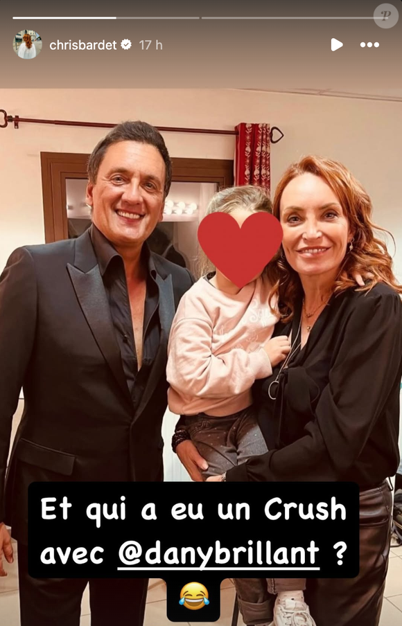 Christelle Bardet, sa fille Célestine et Dany Brillant dans les coulisses du festival organisé par Laurent Gerra.