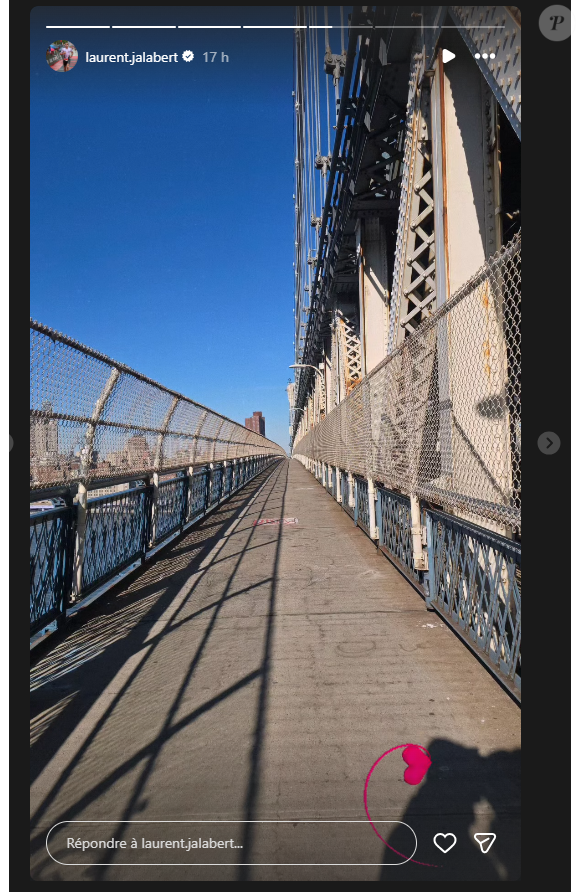 Laurent Jalabert en vacances à New-York avec sa compagne Marion