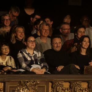 Exclusif - Arthur (Jacques Essebag) et sa femme Mareva Galanter lors du concert de Louis Bertignac au Trianon Paris et diffusé en direct sur Olympia TV, à Paris, France, le 18 janvier 2025. © Jack Tribeca/Bestimage