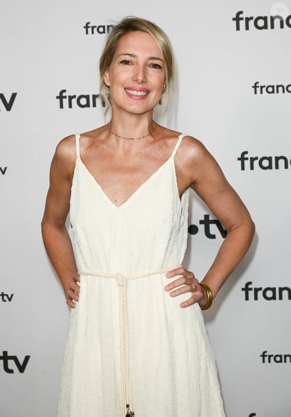 Sidonie Bonnec au photocall pour la conférence de presse de rentrée de France TV à la Grande Halle de la Villette à Paris, France, le 6 juillet 2022. © Coadic Guirec/Bestimage