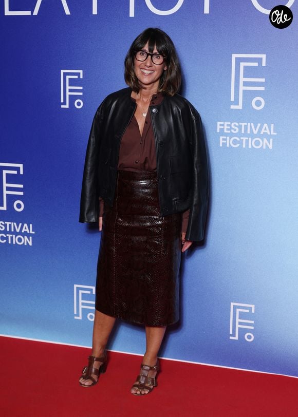 Alexia Laroche-Joubert lors du photocall du film "Montmartre'" lors du Festival de la Fiction de la Rochelle le 18 septembre 2025. © Denis Guignebourg/Bestimage